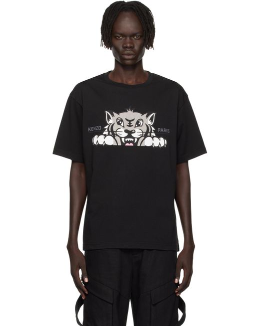 T-Shirt Surdimensionné Noir À Images À Logo Happy Tiger KENZO pour homme en coloris Black