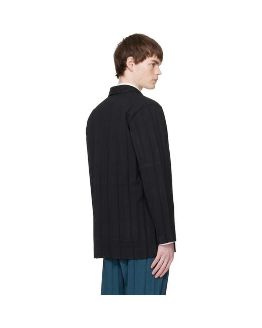 Homme Plissé Issey Miyake Black Edge Ensemble Blazer for men