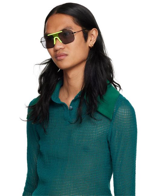 Projekt Produkt Green Aviator Sunglasses for men