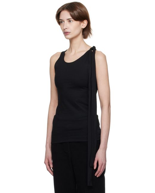 Débardeur Noir À Garniture Prolongée Nouée AARON ESH en coloris Black