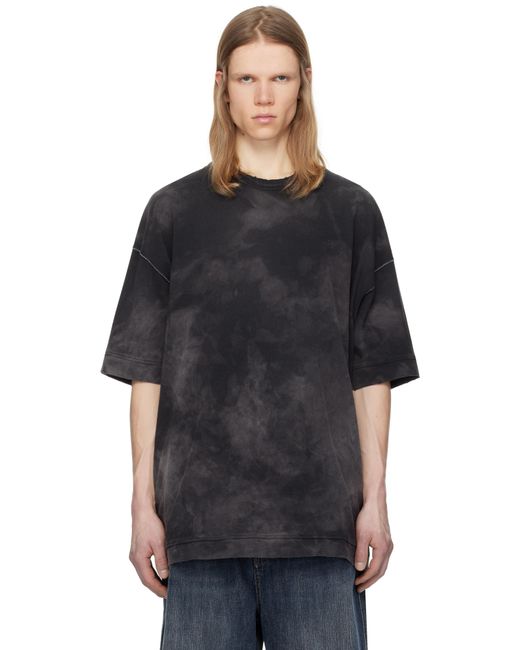 メンズ Juun.J ブラック New Dyeing オーバーフィット Tシャツ Black