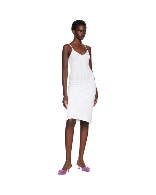 Cou Cou White 'The Midi Slip' Midi Dress
