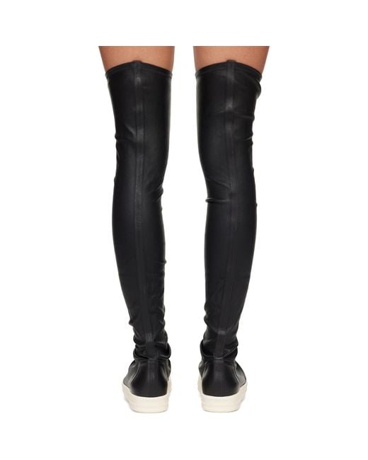 Rick Owens Black Concordians High Stocking Sneakers