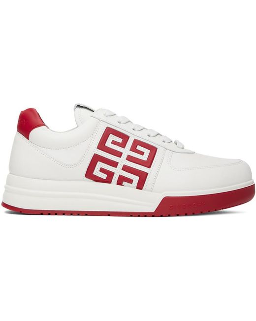 Givenchy Black White & Red City Sport Sneakers for men