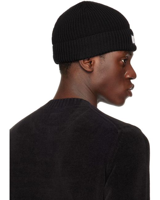 Bonnet noir en coton à logo C P Company pour homme en coloris Black