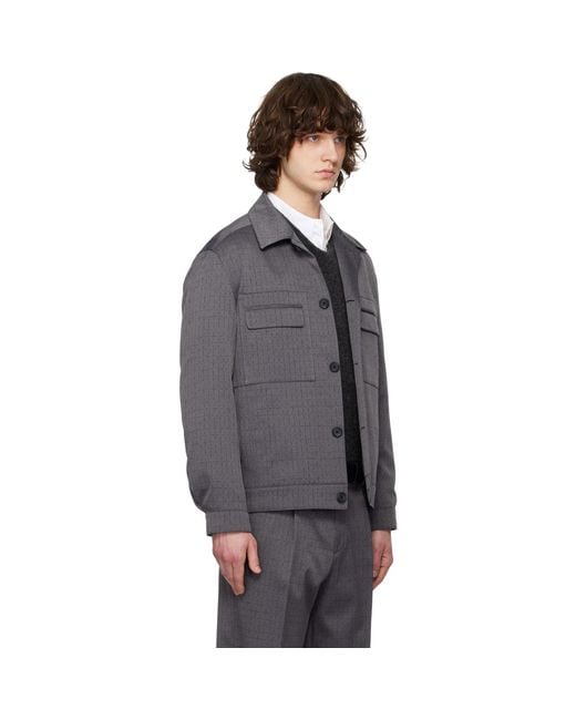 HUGO Black Virgin Wool Jacket for men