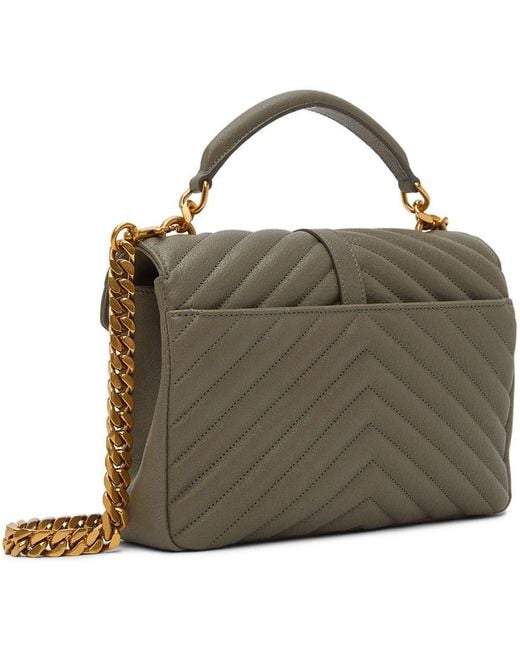 Saint Laurent Grey Medium College Shoulder Bag in Grey Lyst Australia