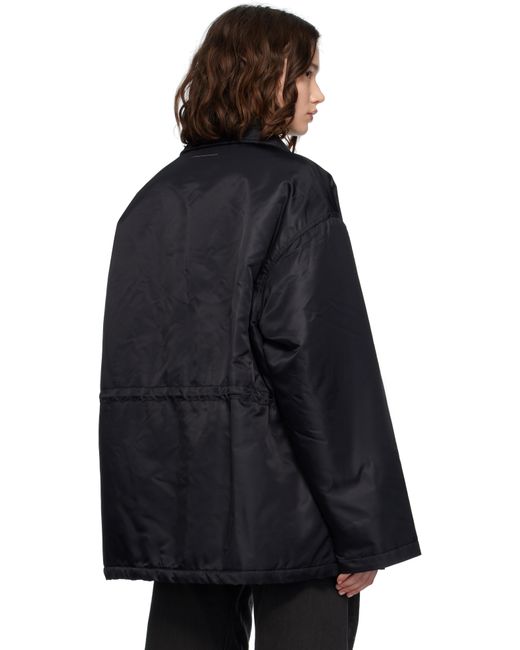 MM6 by Maison Martin Margiela ブラック ナイロン スポーツジャケット Black