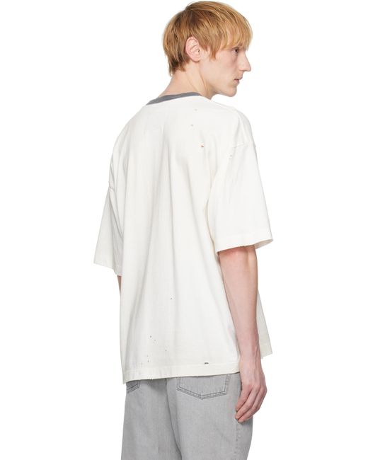 メンズ Maison Mihara Yasuhiro ホワイト Smiley Face プリントTシャツ Natural