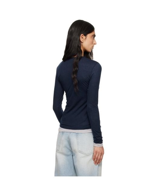 TONYWACK Blue Layered Long Sleeve T-Shirt