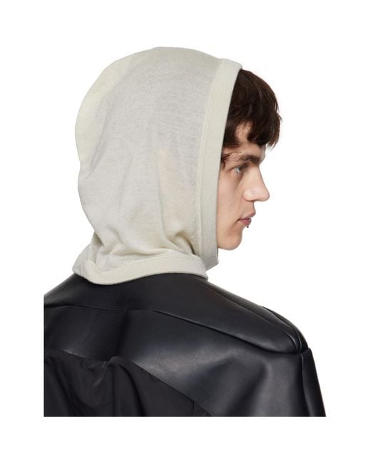 Rick Owens Black Off- Hollywood Cashmere Hood for men