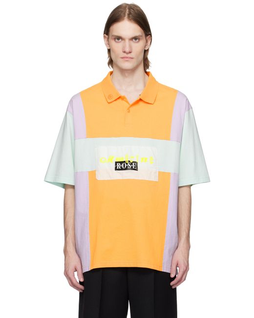 Martine Rose Black Multiolor Oversized Panelled Polo for men