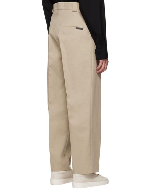 Fear Of God Natural Beige Relaxed-fit Trousers for men