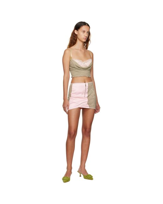 POSTER GIRL Multicolor Ssense Exclusive Taupe Teddy Miniskirt