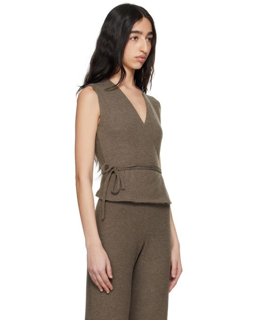 Leset ブラウン Lauren ラップ ベスト Brown