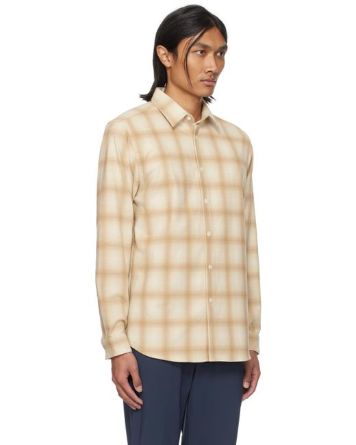 Theory Natural Beige Irving Shirt for men