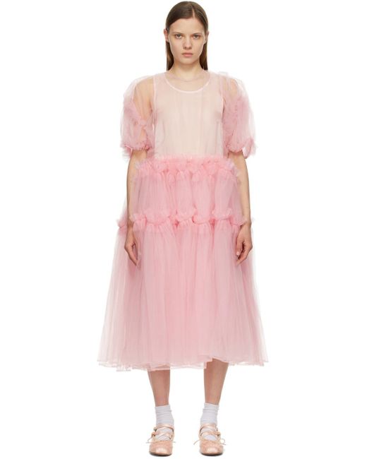 Noir Kei Ninomiya Pink Tulle Frill Dress