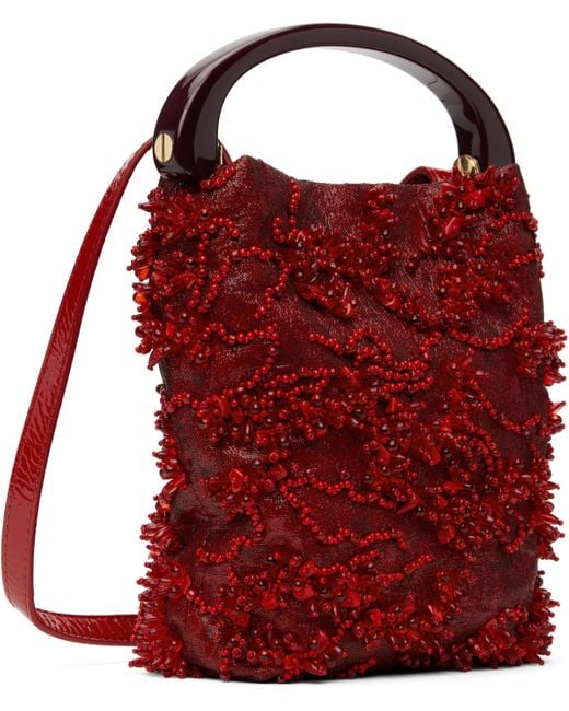 Dries Van Noten Red Micro Leather Bag