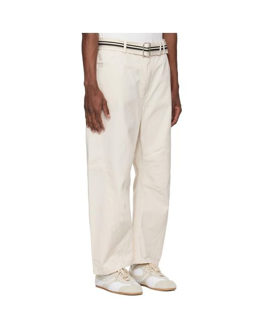 Mordecai White Off- Pockets Trousers for men