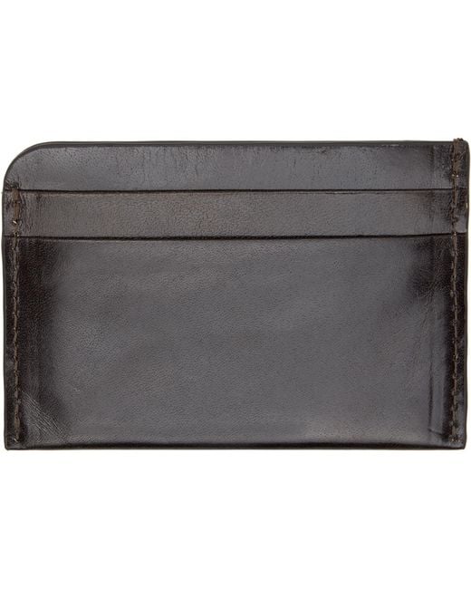 Dries Van Noten Black Leather Card Holder for men