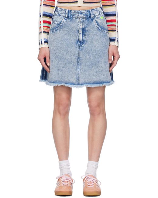 Adidas Originals Blue Kseniaschnaider Edition Denim Miniskirt