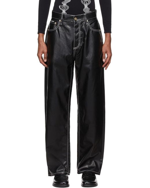 Eytys Orion Faux-leather Trousers in Black for Men | Lyst