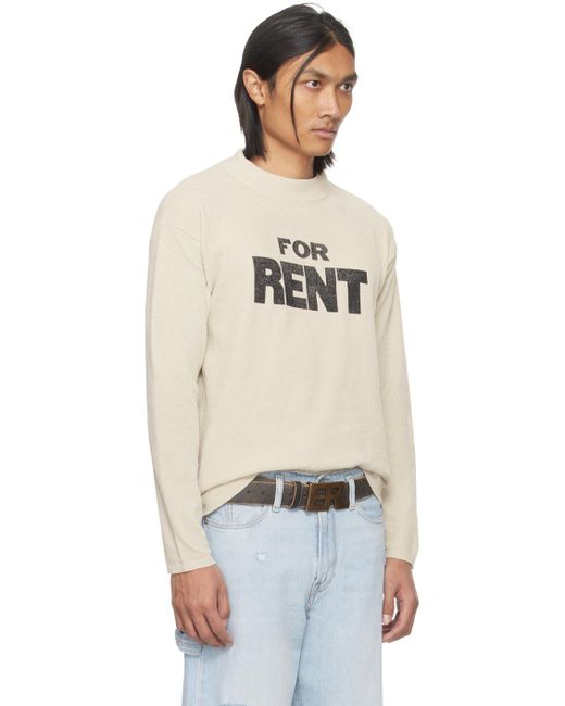 ERL White Off- Printed Sweater for men