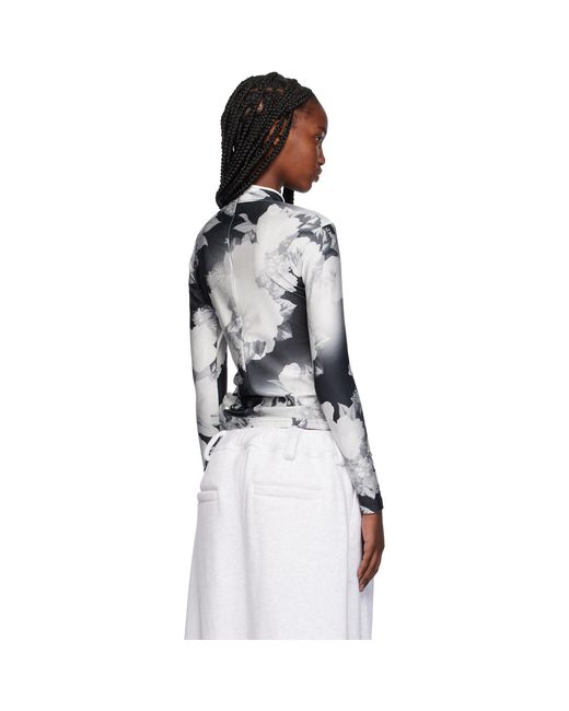 MERYLL ROGGE Black Long Sleeve Piping Turtleneck