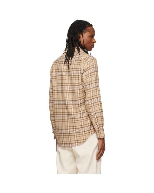 Polo Ralph Lauren Natural Long Sleeve Spread Collar Sport Shirt for men