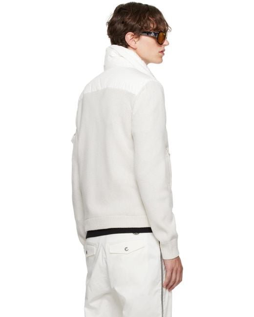 Moncler White Quilted Down Jacket for men