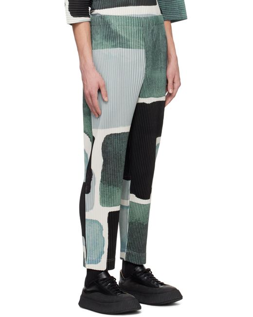 Homme Plissé Issey Miyake Multicolor Landscape Trousers for men