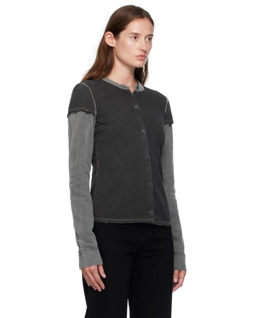 Our Legacy グレー Heat 長袖 カーディガン ブラック | Lyst