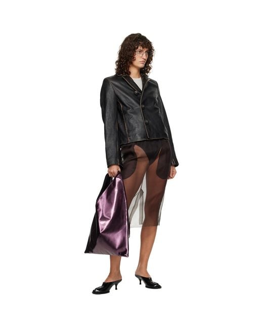 MM6 by Maison Margiela Purple Classic Triangle Tote