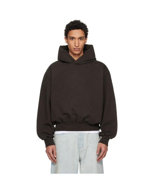 Fear Of God Black Classic Half Raglan Hoodie for men