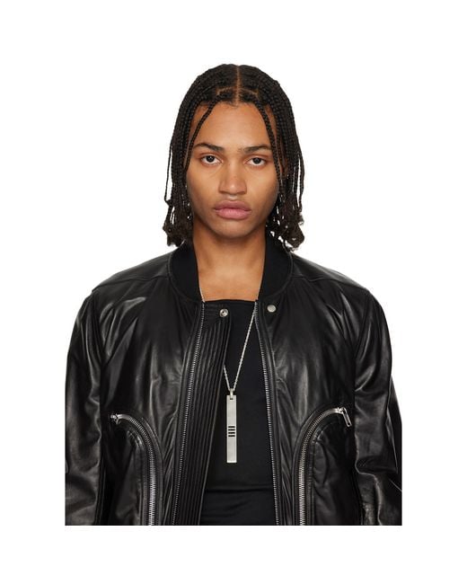 Parts Of 4 Black Plate Necklace for men