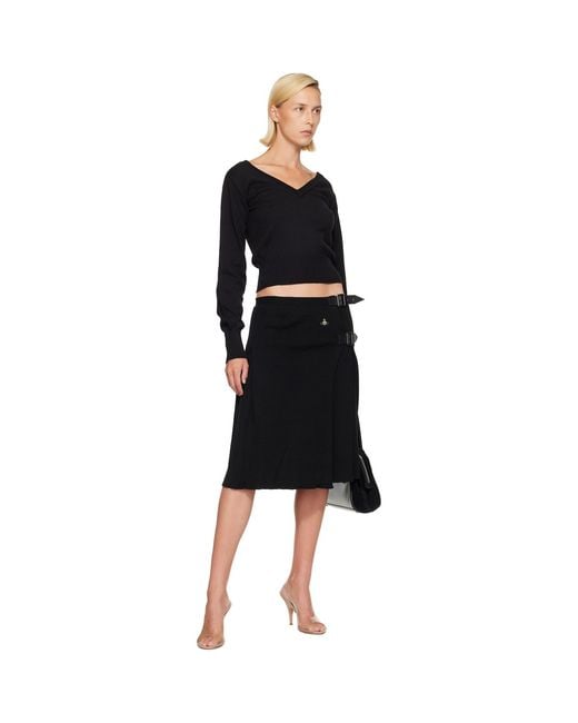 Vivienne Westwood Black Beatrice V-Neck Sweater