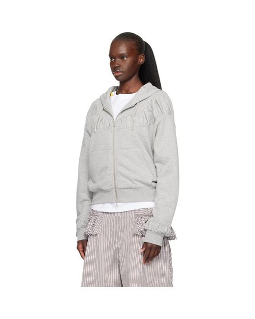 Dries Van Noten Black Cropped Loose Zipped Hoodie