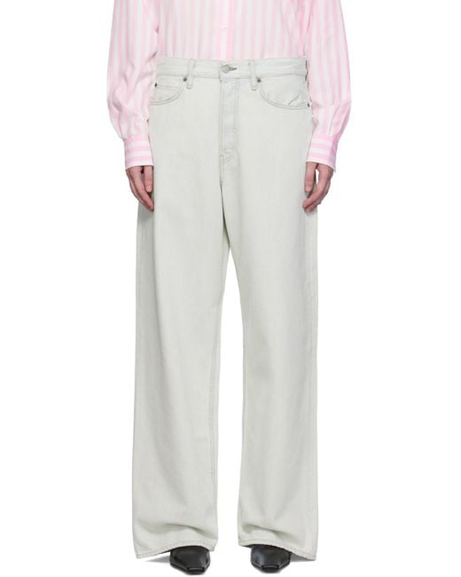 Acne ブルー 1981f ルーズフィット ジーンズ White