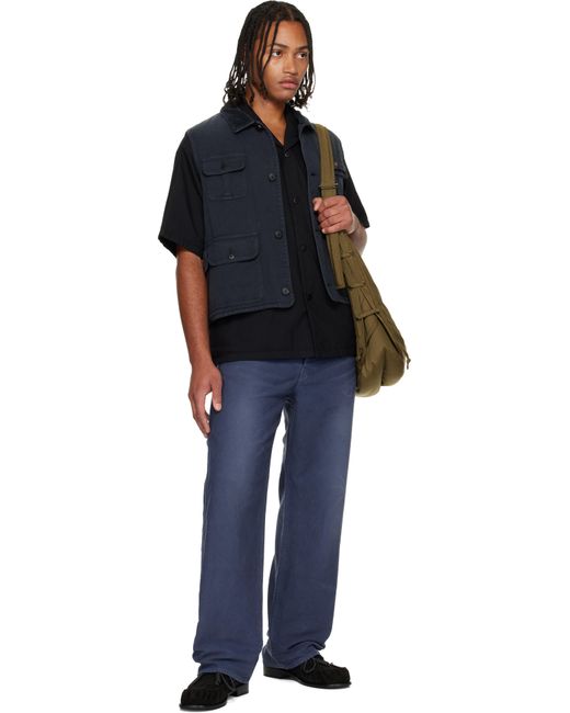 Visvim Matto Hunting Denim Vest in Black for Men | Lyst