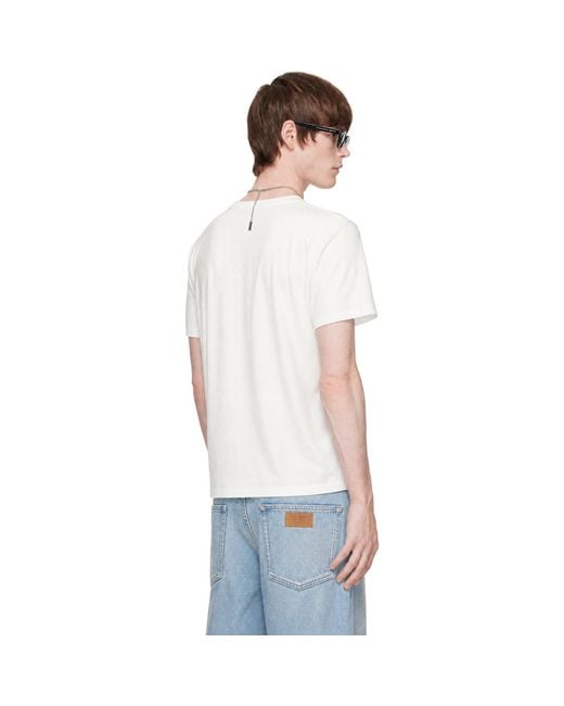 MM6 by Maison Margiela White Cotton T-Shirt for men