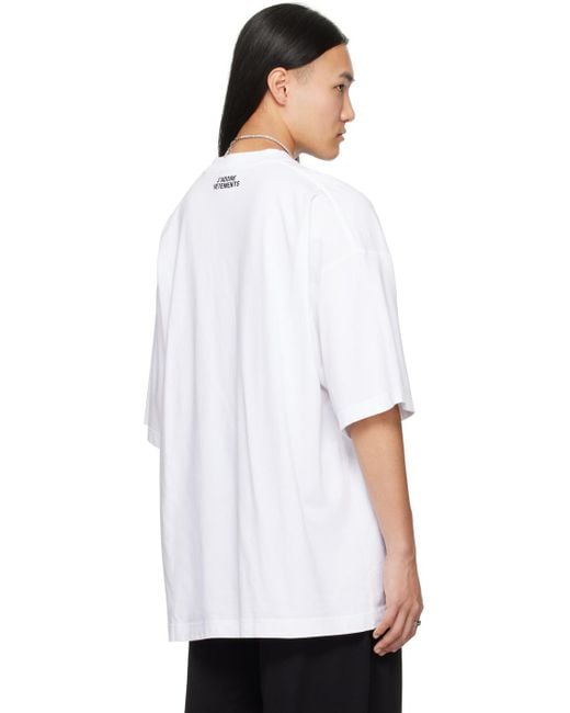 メンズ Vetements ホワイト J'adore Hentai Tシャツ White
