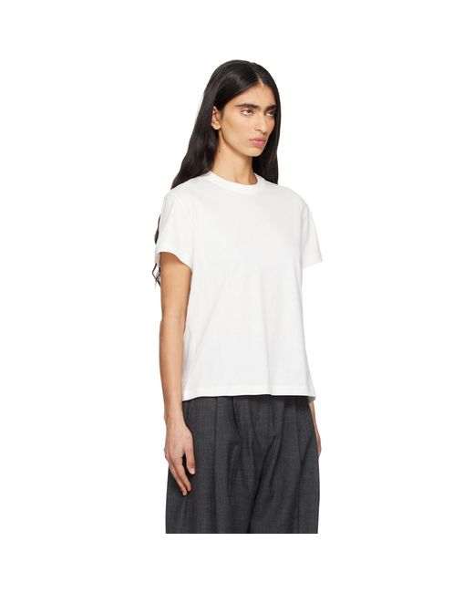 Studio Nicholson White Off- Marine T-Shirt
