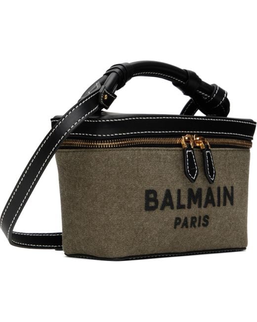 Balmain Black B-army Vanity Bag