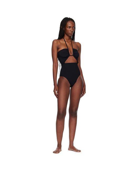 Rick Owens Black Temple Prong Bather Swimsuit