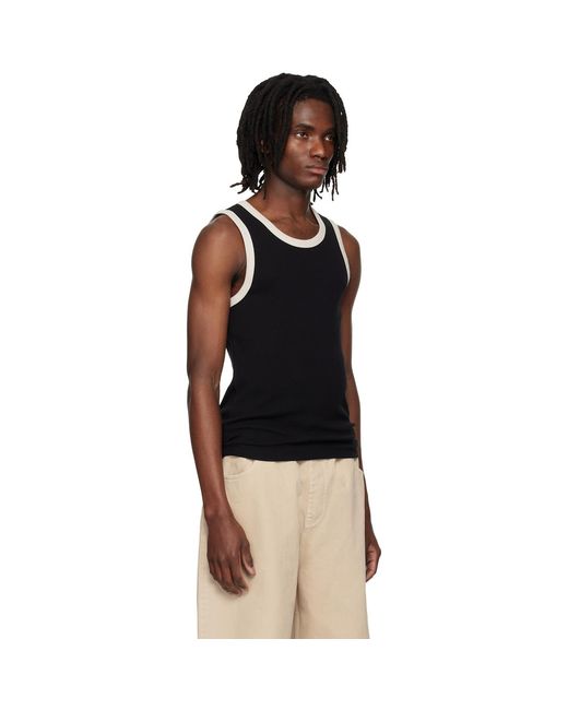 Entire studios Black Contro Tank Top for men