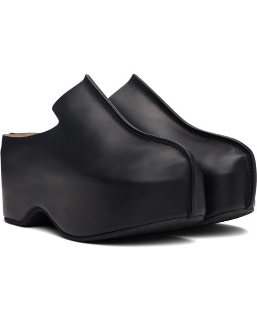 J.W. Anderson Black Platform Clogs for men