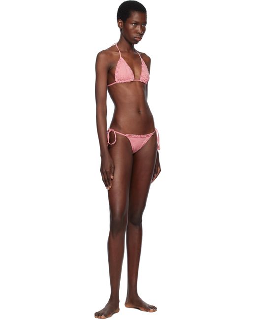 Frankie's Bikinis レッド＆ホワイト Divine Skimpy ストリング ビキニボトム Red