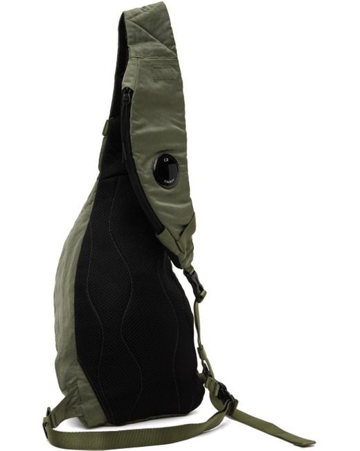 C P Company Green Nylon B Crossbody Bag for men