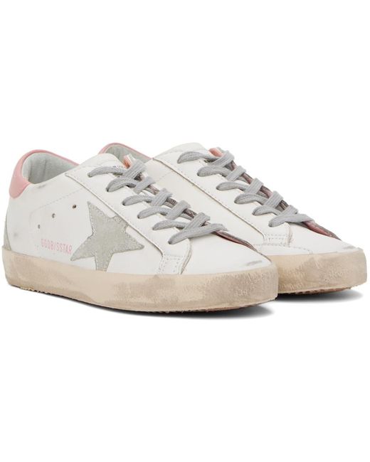 Golden Goose Deluxe Brand Black White & Pink Super-star Classic Sneakers