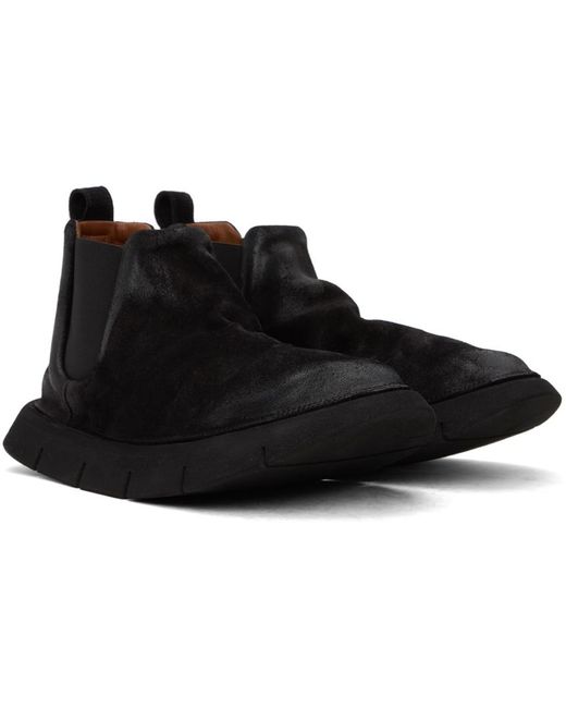 Marsèll Black Intagliata Chelsea Boots for men